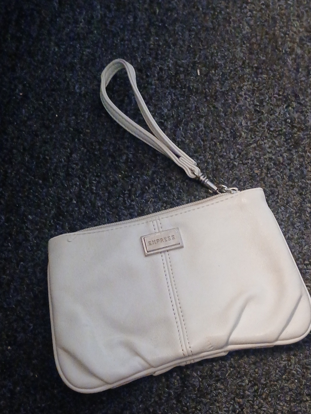Express Cream Wristlet Clutch with Detachable Strap
